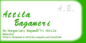 attila bagameri business card